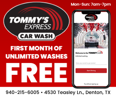 Tommy's Express Car Wash advertisement created with IndoorMedia